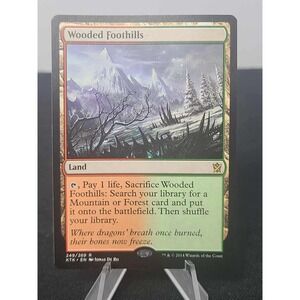 Wooded Foothills – MTG Khans of Tarkir – Rare Land (NM)